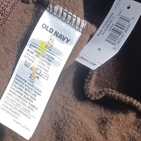 NEW Old Navy Earthen Brown High Waisted Fleece Lined Stirrup Leggings - Picture 6 of 8